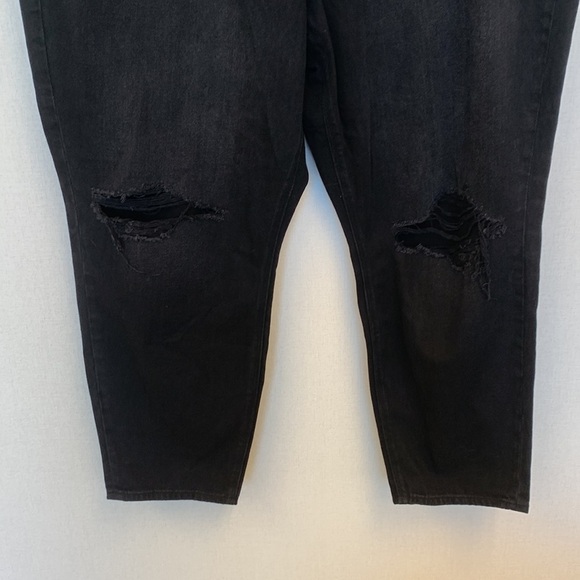 AEO Black Distressed Straight Leg Jeans • Sz 24 • NWT! - Picture 3 of 13